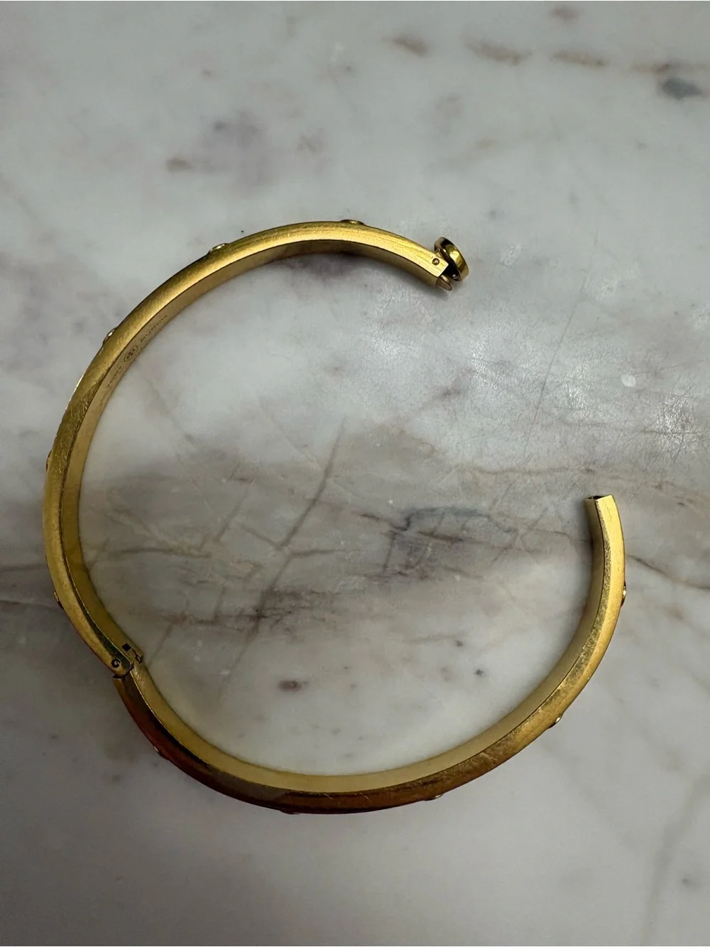 Tory Burch Gold Logo Bangle Bracelet